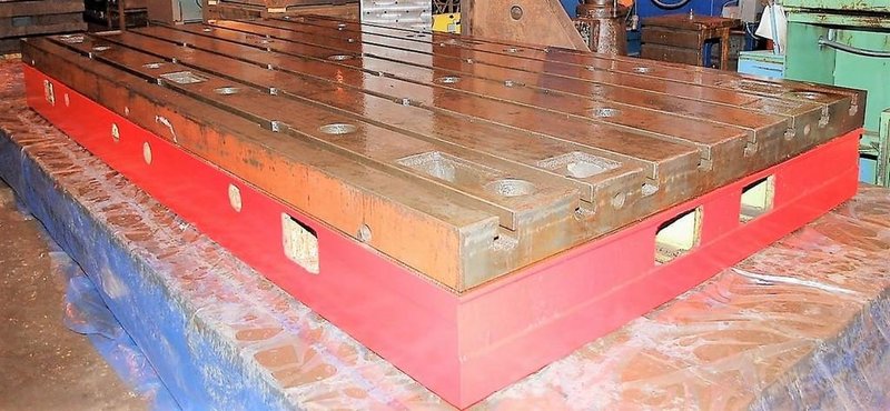 T-Slotted Floor Plate 78 x 169.5&quot; Cast Iron