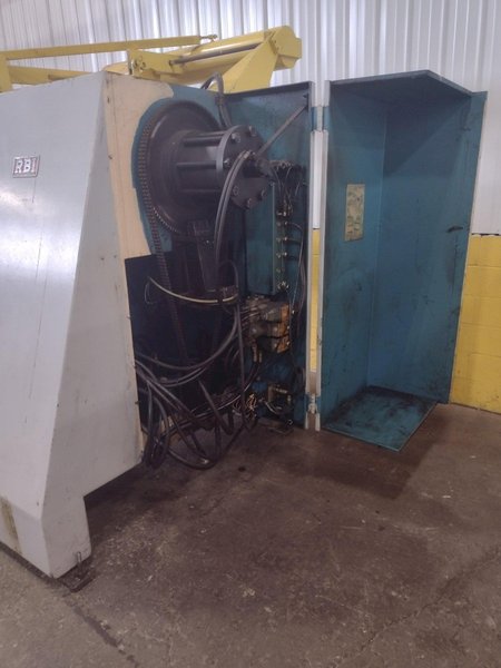 20,000 LB 10 TON X 48&quot; RED BUD (RBI) MOTORIZED COIL REEL / UNCOILER &amp; STRAIGHTENER FEED LINE: STOCK #15277