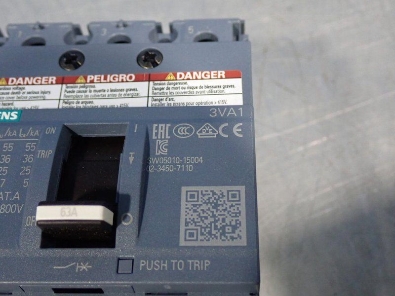 Siemens Circuit Breaker - 3va1063-4ed46-0aa0