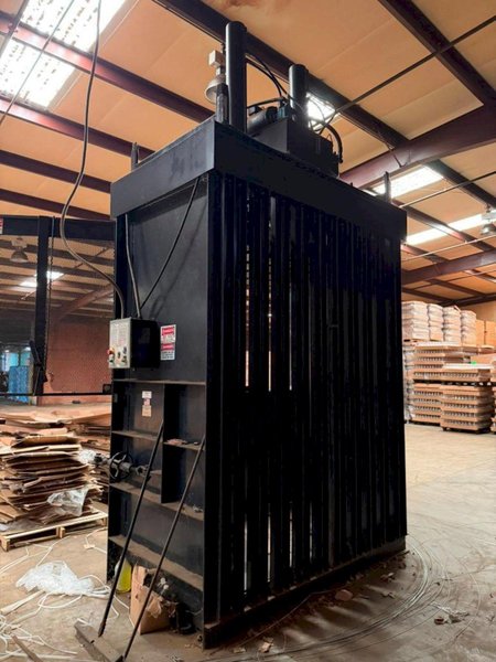 84" X 48" X 48" JV MFG MODEL #DXR-84 CRAM-A-LOT VERTICAL HYDRAULIC CARDBOARD BALER: YOBRO #24667