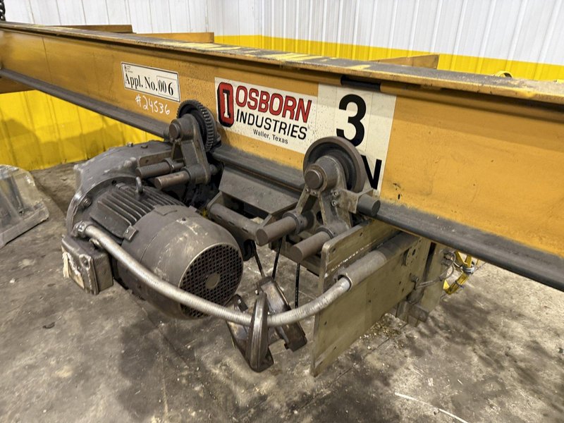 3 TON X 20' OSBORN SINGLE GIRDER CRANE W/ DETROIT HOIST: YOBRO #24536