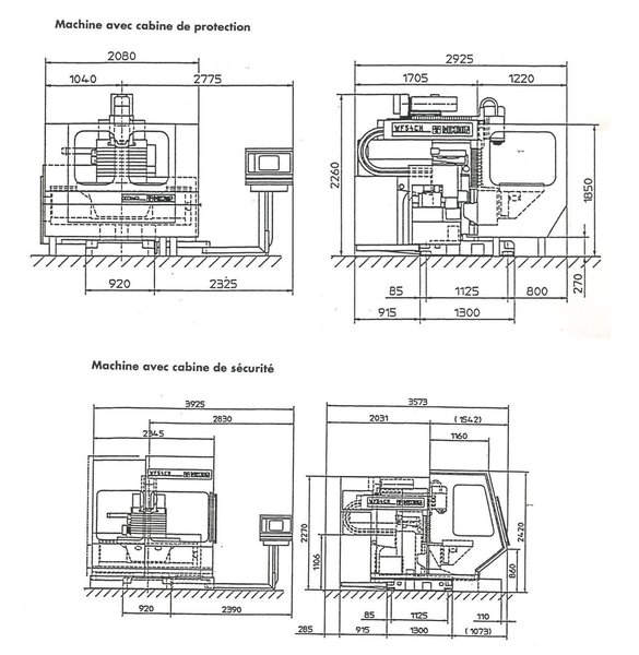 Mikron - WF 74 CH X: 900 - Y: 630 - Z: 500 mm