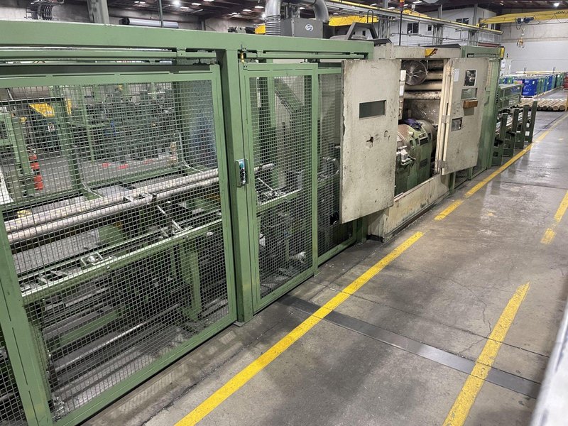 60MM KIESERLING BAR PEELER W/ INFEED &amp; OUTFEED TABLES