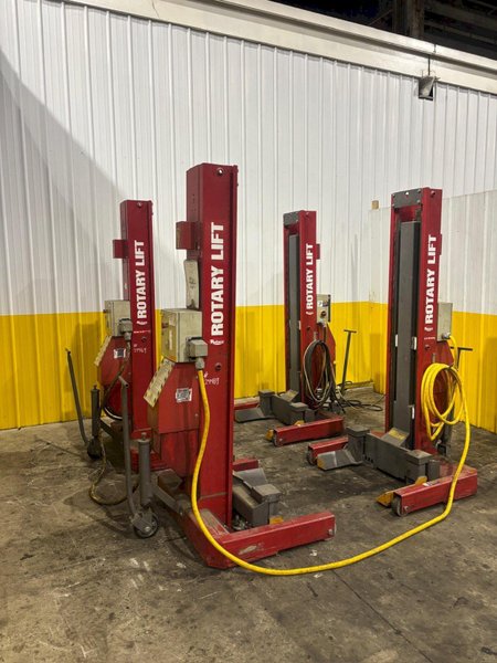 (4) 15,000 LBS ROTARY MODEL #HP415-100 HEAVY DUTY MOBILE COLUMN LIFT JACKS: YOBRO #24469