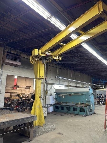 2 TON X 15&#039; US MONORAL 360° FREE-STANDING JIB CRANE WITH POWER HOIST: STOCK #24249