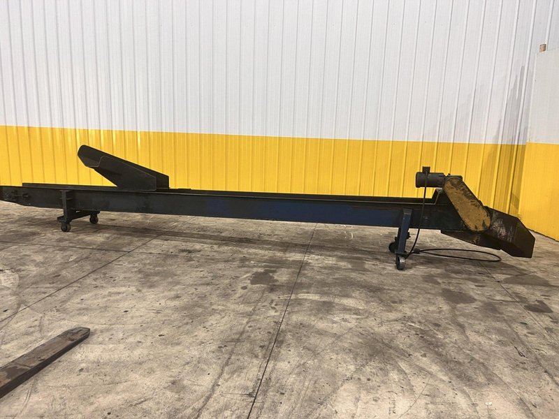 16&#039; LONG X 12&quot; WIDE METAL BELT PARTS TRANSFER CONVEYOR: STOCK #21668