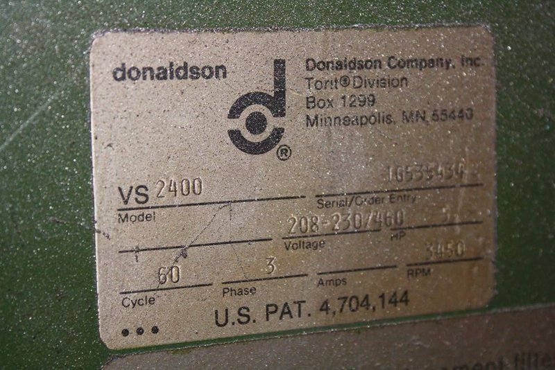 TORIT DONALDSON DUST COLLECTOR: STOCK 68046