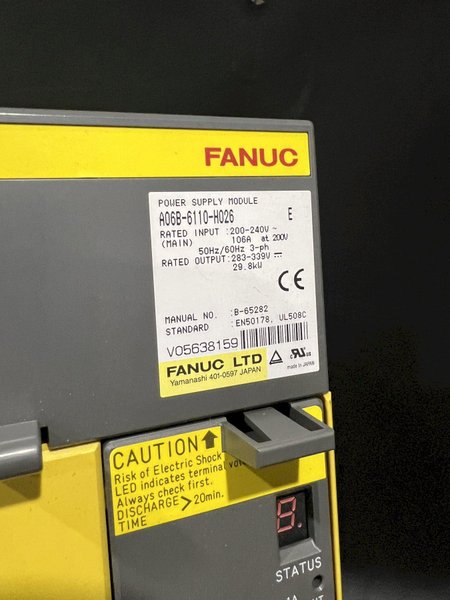 Fanuc Power Supply Module A06B-6110-H026 A20B-2100-0762/08C TESTED 1 MONTH WARRANTY