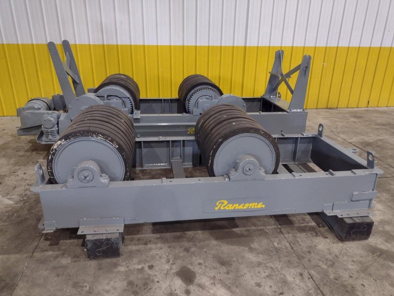120 TON (240,000 LBS) RANSOME PANDJIRIS POWERED TANK TURNING ROLLS, POWER &amp; IDLER: STOCK #23143