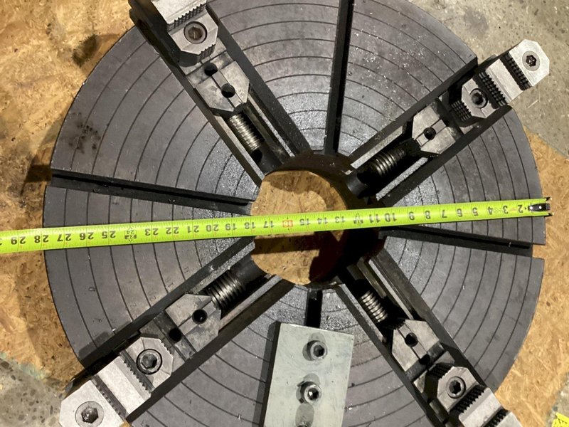 GENERIC 28″ 4 Jaw Lathe Chuck w/ Hardened Jaws USED