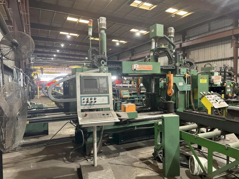 50" x 24" x 6" PEDDINGHAUS ABCM-1250-3D CNC AUTOMATIC BEAM COPING MACHINE