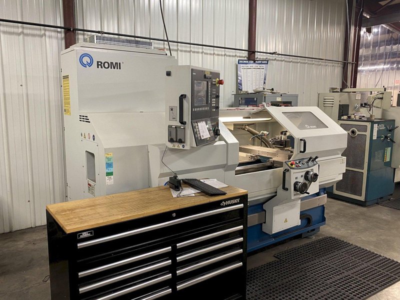 17" X 39" ROMI MODEL #C420 CNC TEACH ENGINE LATHE, NEW 2013: STOCK #14423