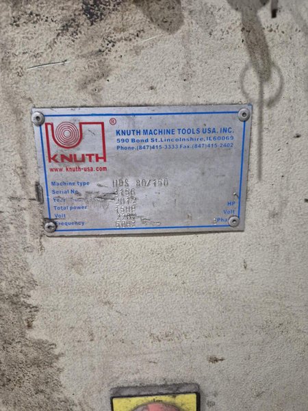 KNUTH MODEL #HPS 80/150 IRONWORKER: YOBRO #25332