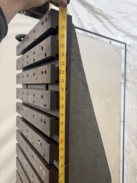 20" WIDE X 80" TALL X 24" DEEP T-SLOTTED ANGLE PLATE SET. STOCK # 0223026