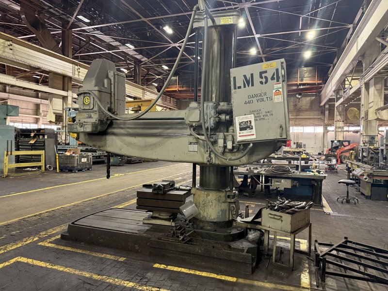 8&#039; ARM x 19&quot; GIDDINGS &amp; LEWIS MODEL #956-CHIPMASTER RADIAL ARM DRILL: STOCK #23553