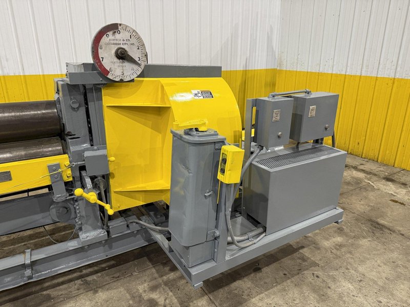 10&#039; X 1/4&quot; BERTSCH MODEL #7A INITIAL PINCH 3 ROLL MECHANICAL PLATE BENDING ROLL: YOBRO #23745
