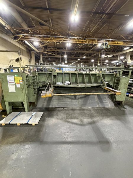 12' X 3/8" WYSONG MODEL #1238 MECHANICAL POWER SQUARING SHEAR : YOBRO #26002