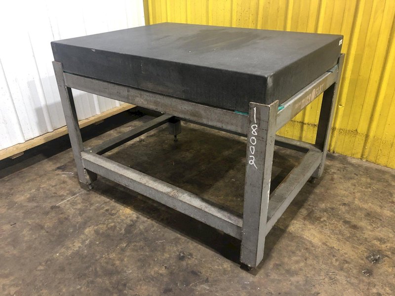 36&quot; x 48&quot; x 5.75&quot; COLLINS MICROFLAT BLACK SURFACE PLATE GRANITE TABLE: STOCK #18002