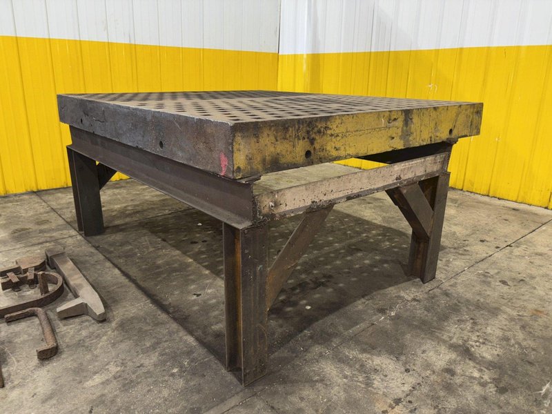 70.5&quot; X 59.5&quot; X 34.5&quot; X 6.25&quot; METALWORKING IRON FORMING ACORN TABLE: YOBRO #24097