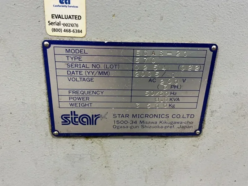 STAR CNC LATHE  -  ECAS-20