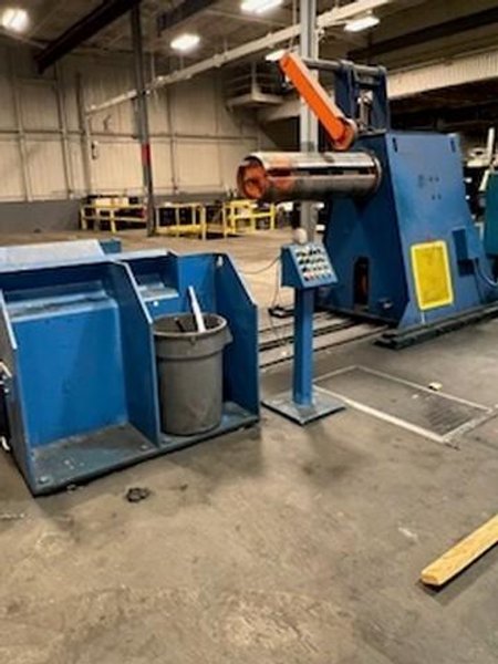 30,000# X 48&quot; PERFECTO UNCOILER WITH COIL CAR &amp; HOLD DOWN  STOCK #3646