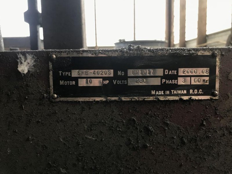 40" W X 20" H PEERLESS MODEL #SHB-4020S HORIZONTAL SEMI-AUTOMATIC BANDSAW: STOCK #20494