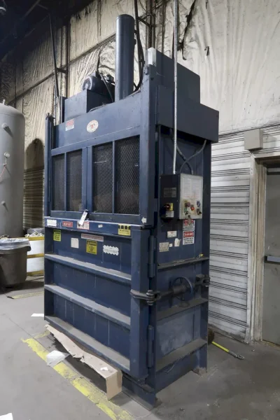 2001 J.V. MFG INC CRAM-A-LOT MODEL #DHR-60-LU VERTICAL CARDBOARD BALER: YOBRO #25051