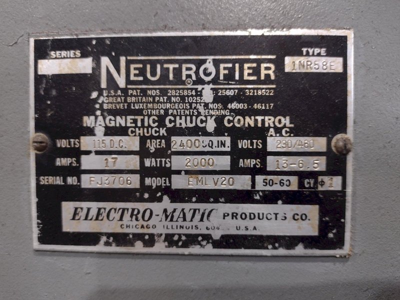 18&quot; X 120&quot; MATTISON HYDRAULIC SURFACE GRINDER: STOCK #20590