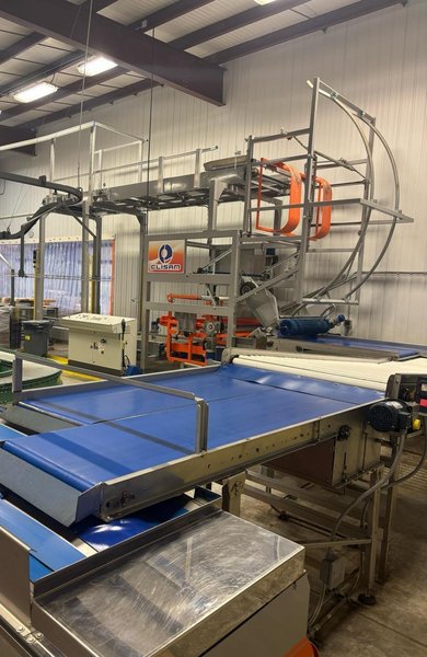 Automated Fruit Packing Line – Durand-Wayland + Elisam – Bin Tipper, Sizer, Optical Sorter – 2021