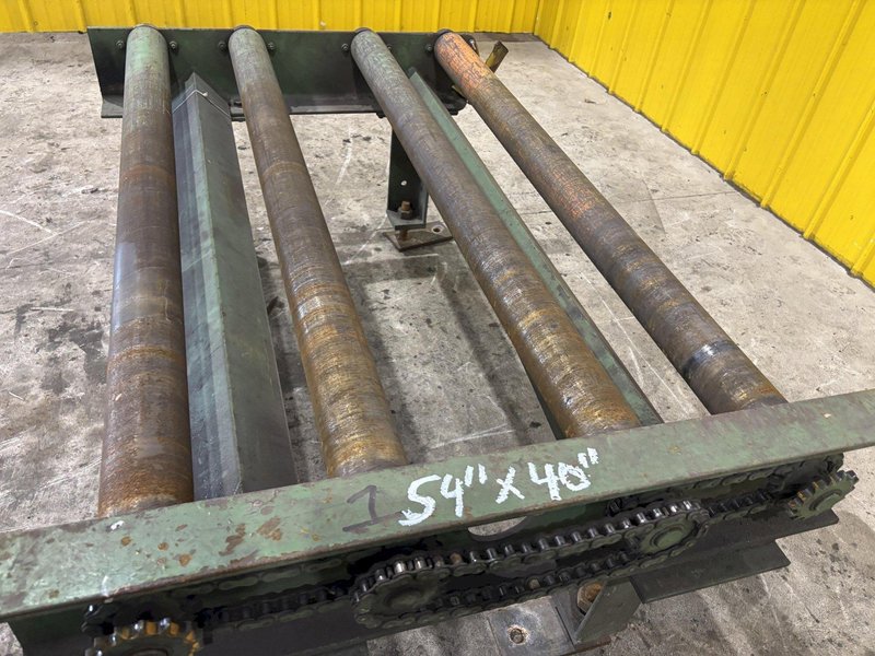 100&#039; X 54&quot; WIDE PEDDINGHAUS POWERED ROLLER CONVEYOR: STOCK #23102