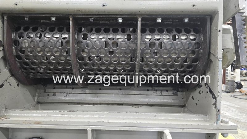 Zerma Used ZBS850 Shredder, Single Shaft, 20&quot; x 33&quot;, 24 HP, 460V, Yr. 2015