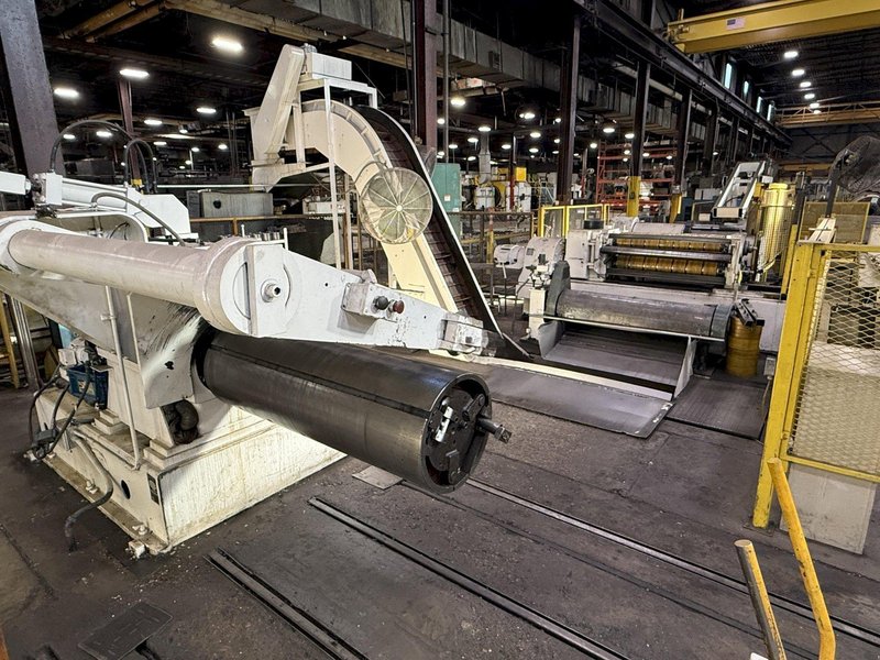 54" X .110" YODER SLITTING LINE, COMPLETE LINE, LOTS OF TOOLING: YOBRO #24277