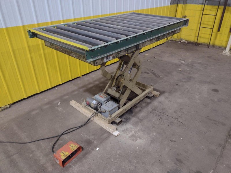 4,000 LBS X 72" X 36" GLOBE INTERNATIONAL HYDRAULIC SCISSOR LIFT TABLE, 110V: STOCK #20941