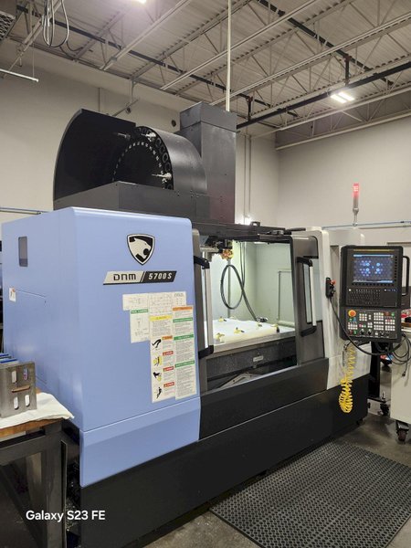 DN Solutions - DNM 5700S CNC Vertical Machining Center,  X 41.3, Y 22.4, Z 18.1 Trvls, 15000 RPM,  40 ATC, HP Coolant, Fanuc Oi-Plus, 20.1/49.6 Hp,  (New 2023)