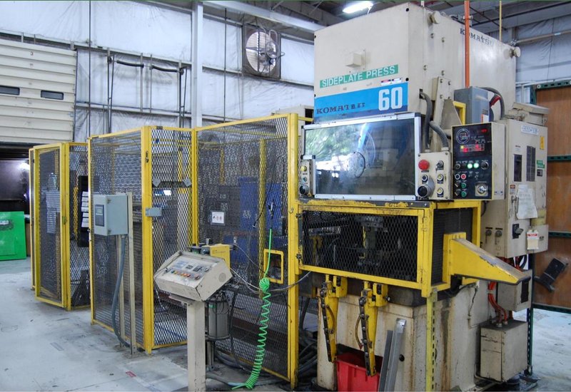 60 TON KOMATSU MODEL #60 GAP FRAME PRESS W/ SONORUKA FEED LINE: YOBRO #25937