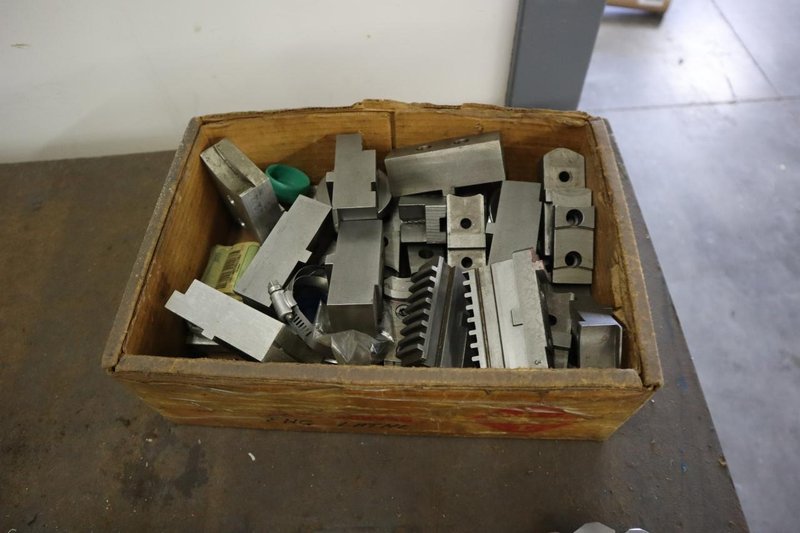 4-Jaw Chuck, 8" with 2-1/8" Hole, Assorted Chuck Jaws, D1-4" Camlock Back- Auction Item