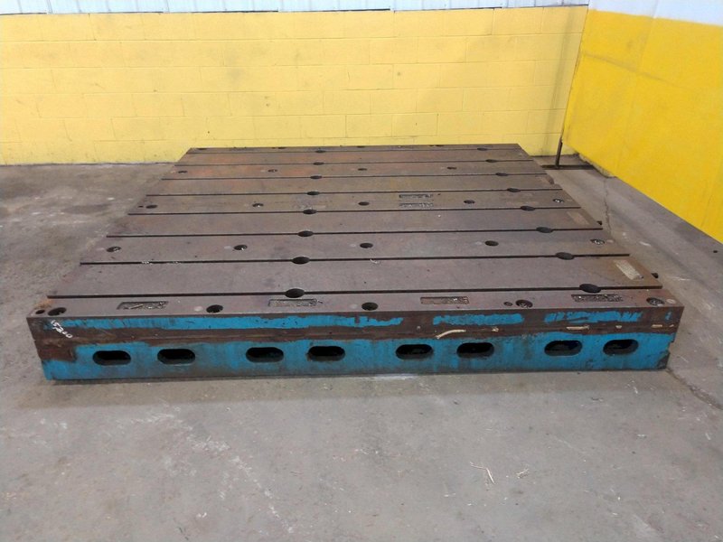 96&quot; X 96&quot; X 12&quot; THICK T-SLOTTED FLOOR PLATE LAYOUT TABLE:  STOCK #13575