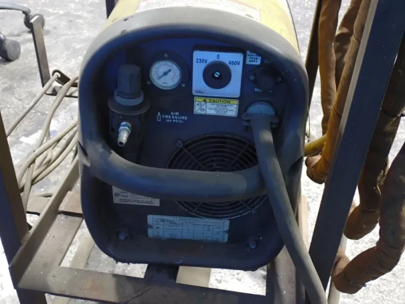 ESAB 70 A POWERCUT 1250 PLASMA CUTTER AND METAL FRAME ASSEMBLY  -  0558001935