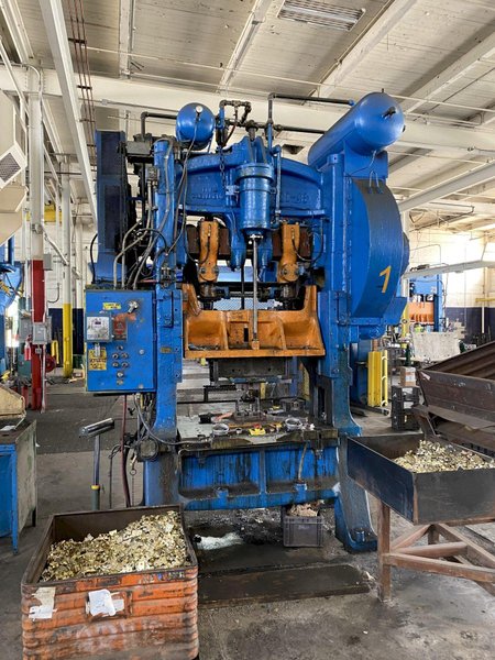 90 TON CLEVELAND 50D-48 STRAIGHT SIDE PUNCH PRESS. ..STOCK # 0630222