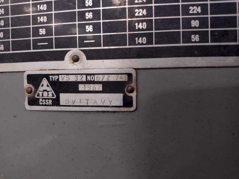 24" TOS MODEL #VS32 GEARED HEAD DRILL PRESS WITH POWER DOWNFEED: STOCK 17363