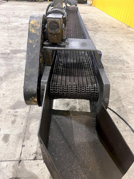 16&#039; LONG X 12&quot; WIDE METAL BELT PARTS TRANSFER CONVEYOR: STOCK #21668