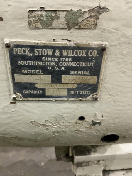 3' X 16 GA PECK STOW &amp; WILCOX INITIAL POWER ROLLS : STOCK #80939
