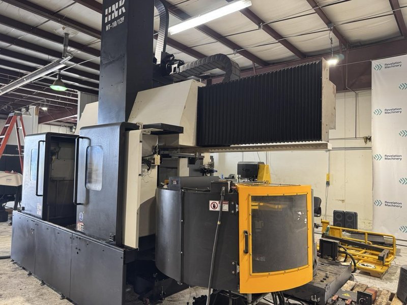 HNK NT-10/12F CNC Vertical Turret Lathe, 2019 – 39.4″ Table, 49.2″ Swing, Fanuc Control, 12 ATC