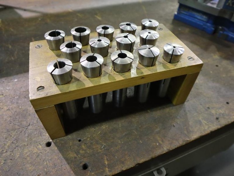 R8 Collets in Wood Colet Rack- Auction Item