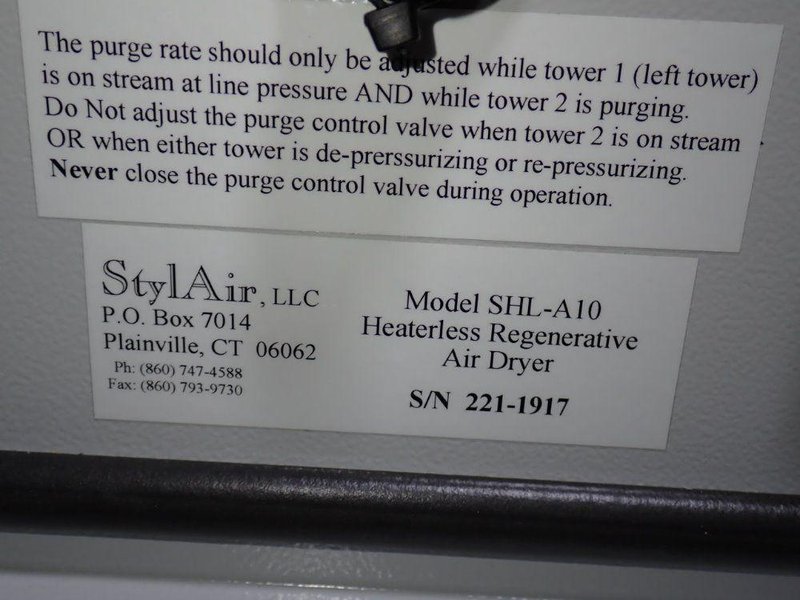 STYLAIR LLC HEATLESS REGENERATIVE AIR DRYER  -  SHL-A10