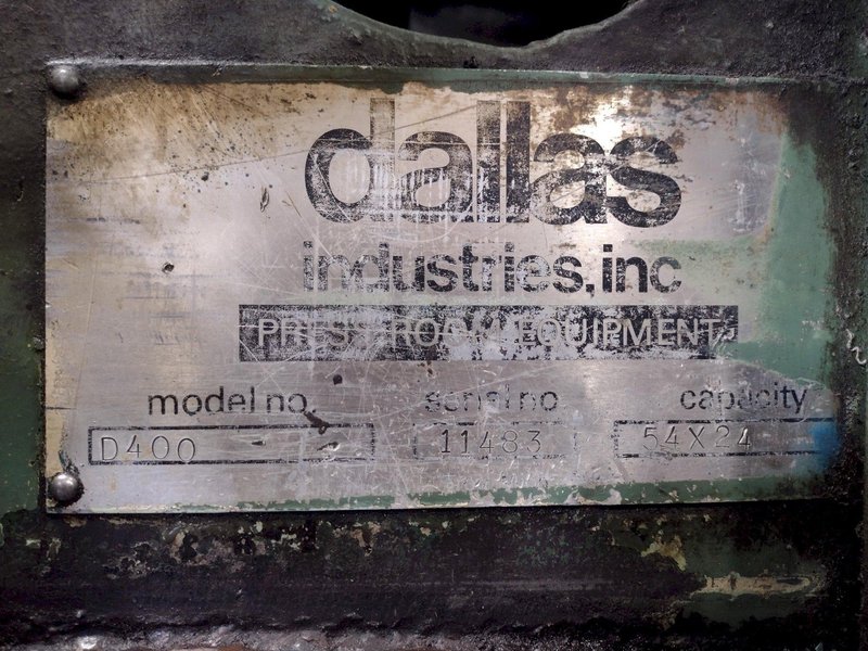 54" X 10 GAUGE DALLAS AIR FEED WITH EDWARDS SHEAR CUT TO LENGTH LINE: STOCK 15968