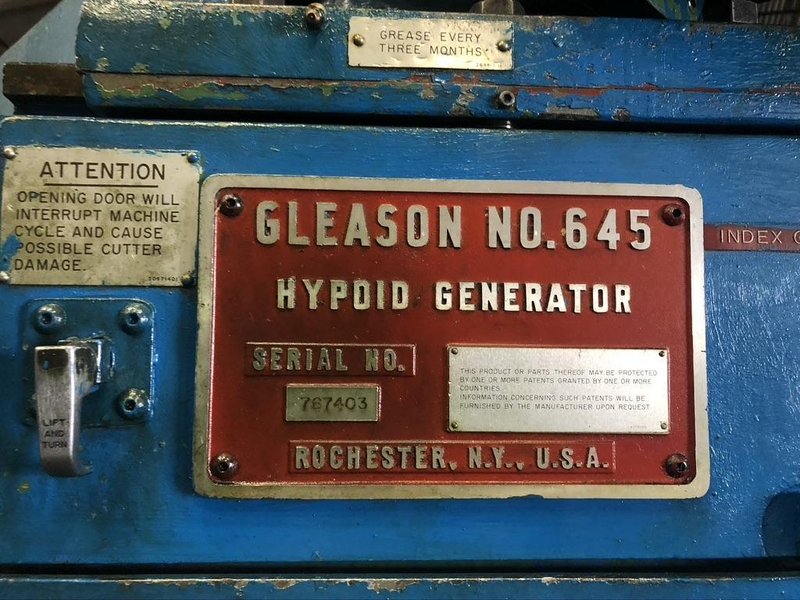 Gleason Model 645 Hypoid Generator Gear Hobber