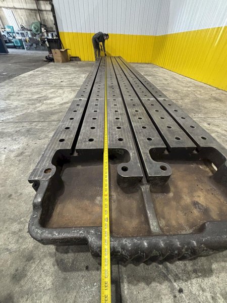 24&#039; X 4&#039; HEAVY DUTY T-SLOTTED PLANER MILL TABLE / FLOOR PLATE: STOCK #23014