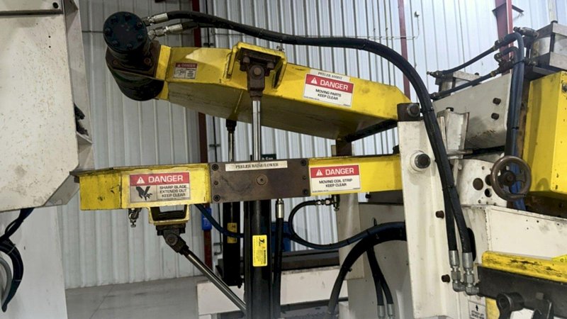 15,000 lbs. x 18&quot; Wide Coe Press Equipment Coil Reel and Coe Powered Straightener For Sale