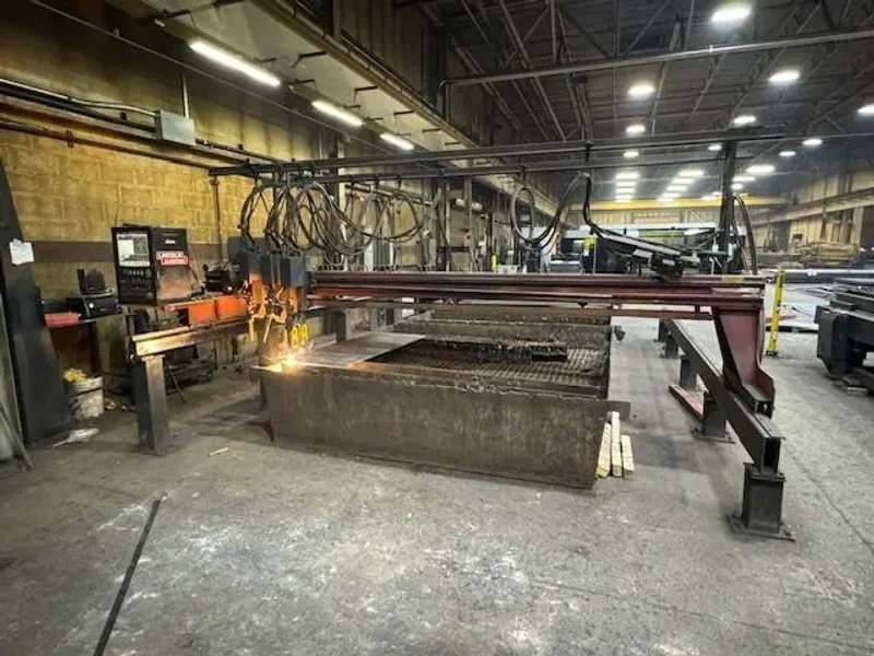 USED MG MESSER 10' X 20' CNC OXY FUEL CUTTING SYSTEM, Year: 1992